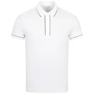Smart Paris Stretch Cotton Contrast Trim Polo White - SS24