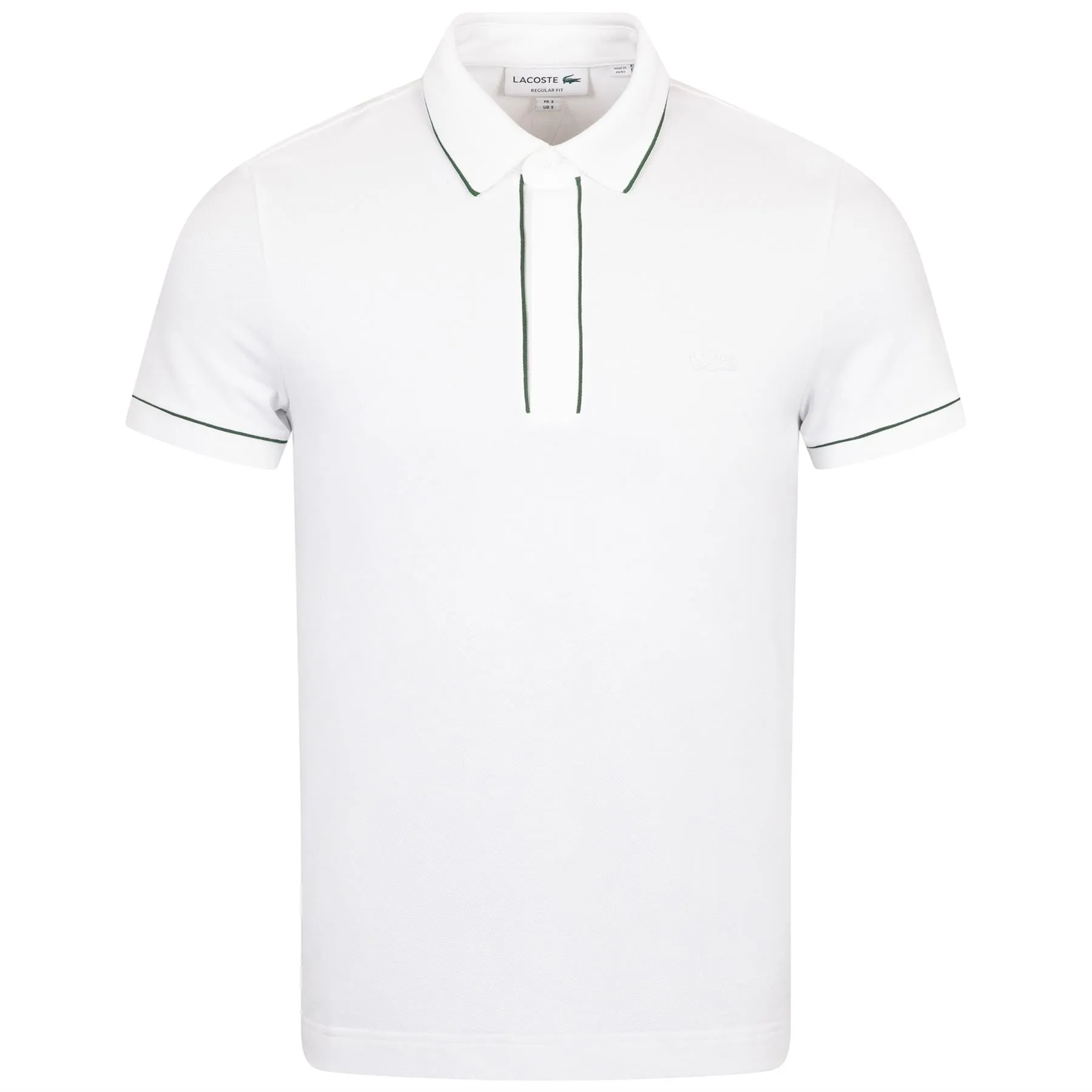 Smart Paris Stretch Cotton Contrast Trim Polo White - SS24