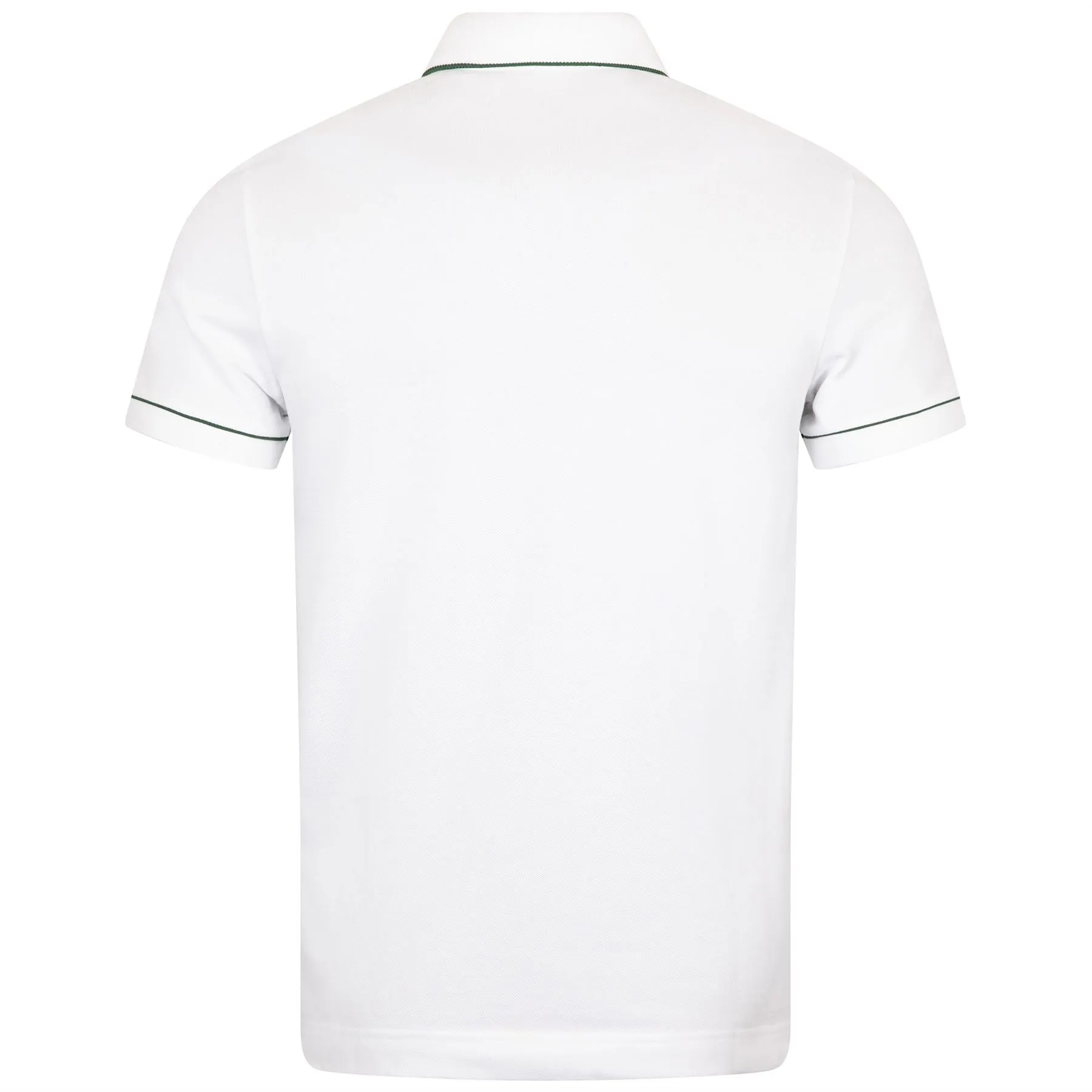 Smart Paris Stretch Cotton Contrast Trim Polo White - SS24
