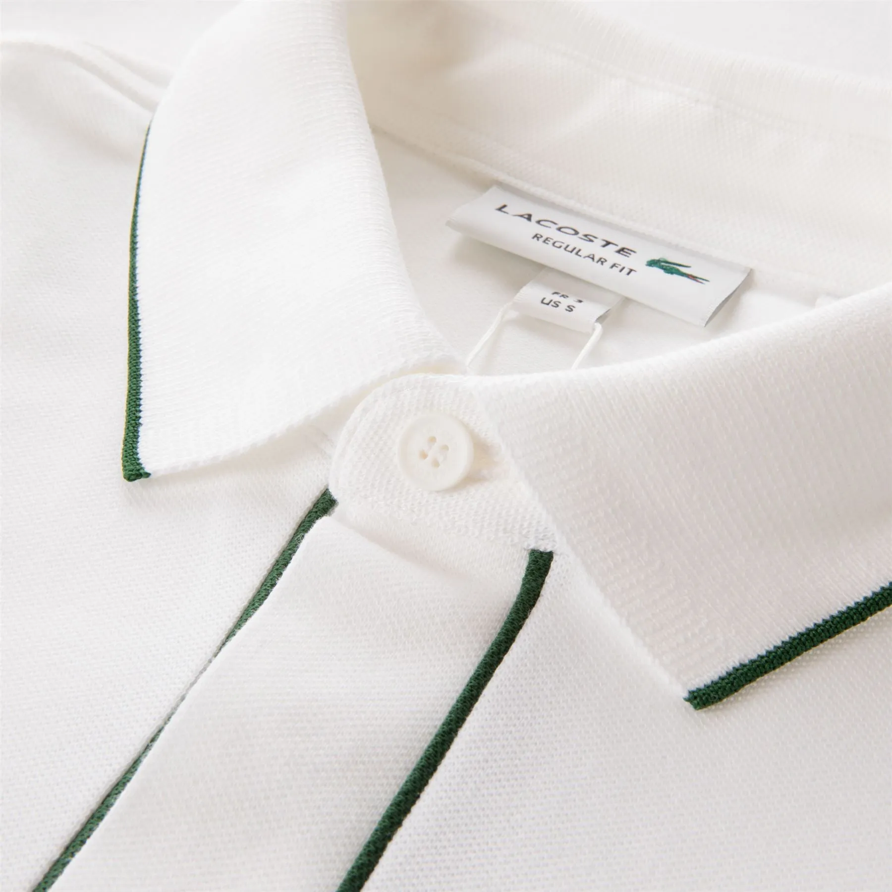 Smart Paris Stretch Cotton Contrast Trim Polo White - SS24