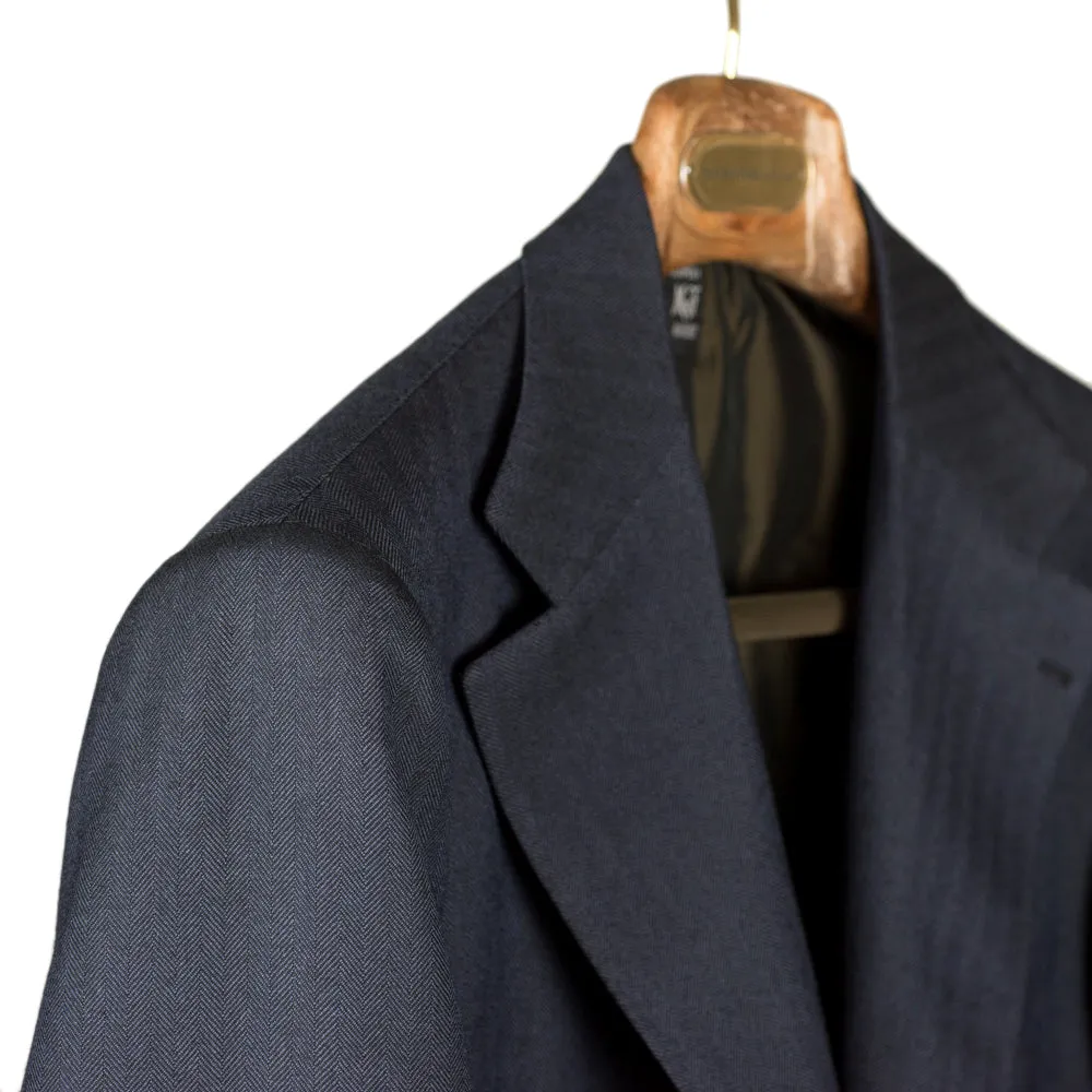 Steel blue herringbone P&B Universal suit, 15/16 oz wool