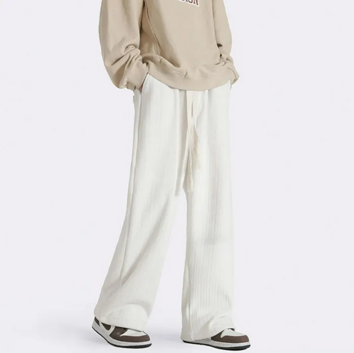 Textured Wide Leg Pants
