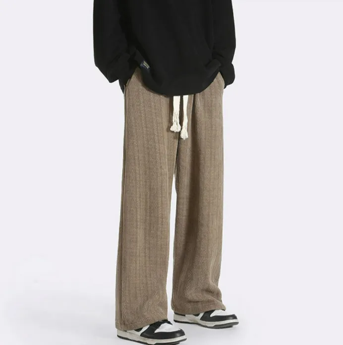 Textured Wide Leg Pants