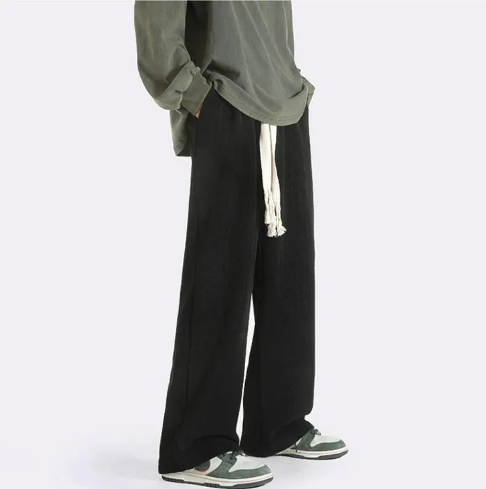 Textured Wide Leg Pants