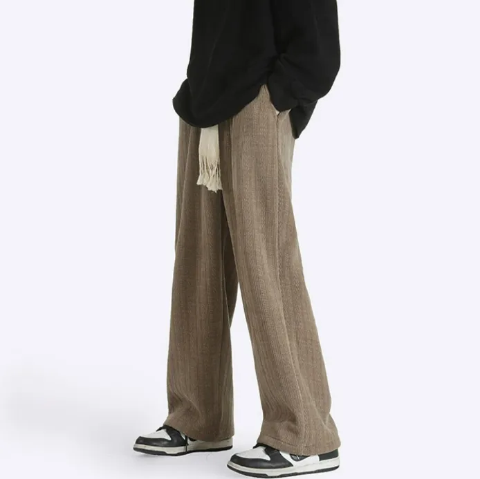 Textured Wide Leg Pants