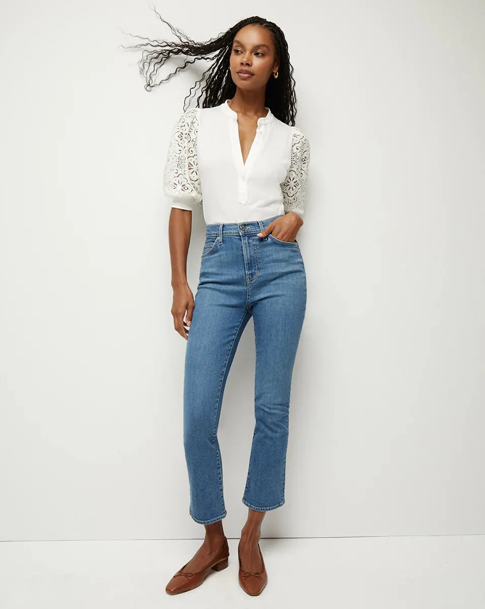 VB Coralee Top in White Lace