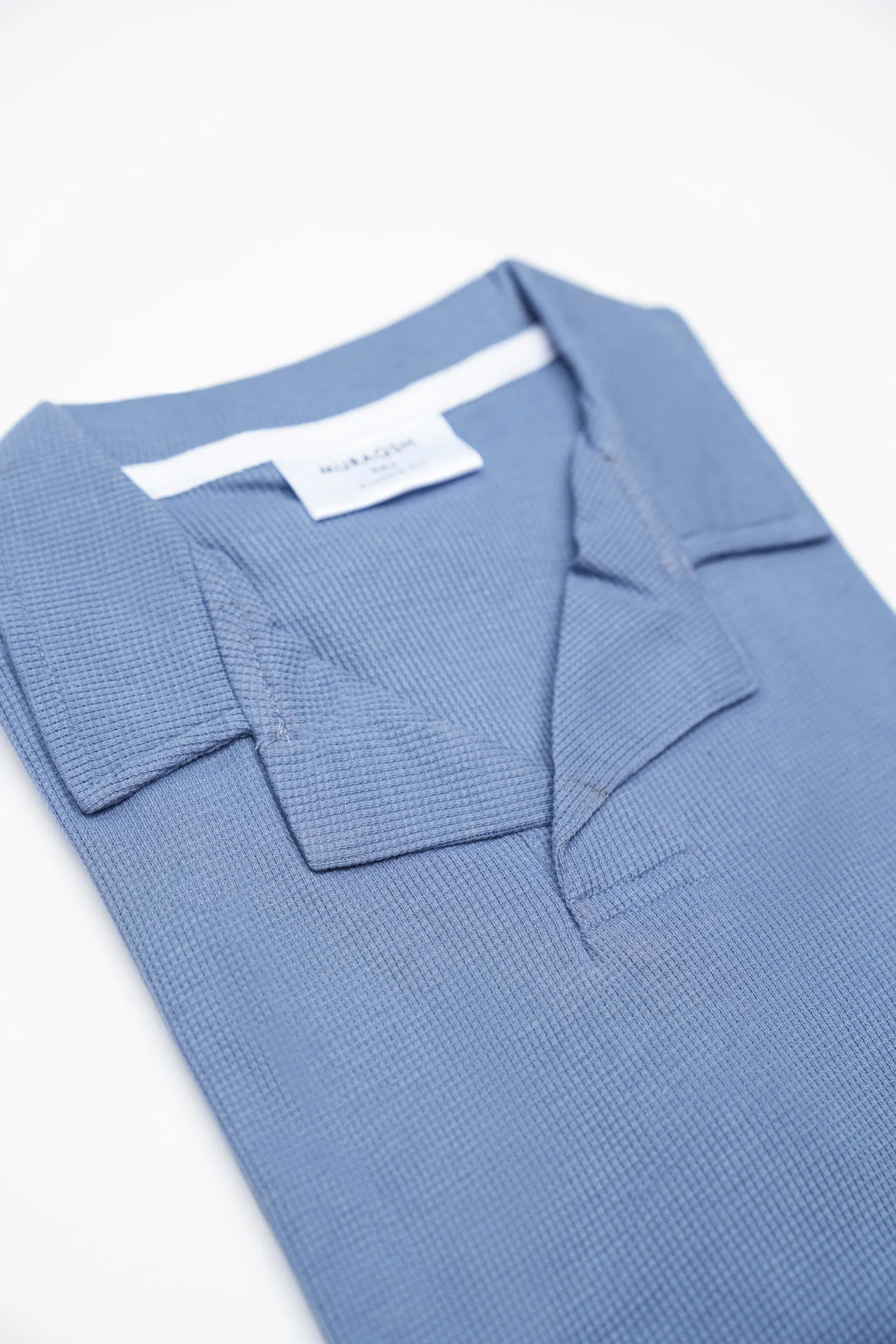 Waffle Sapphire Blue Revere Polo