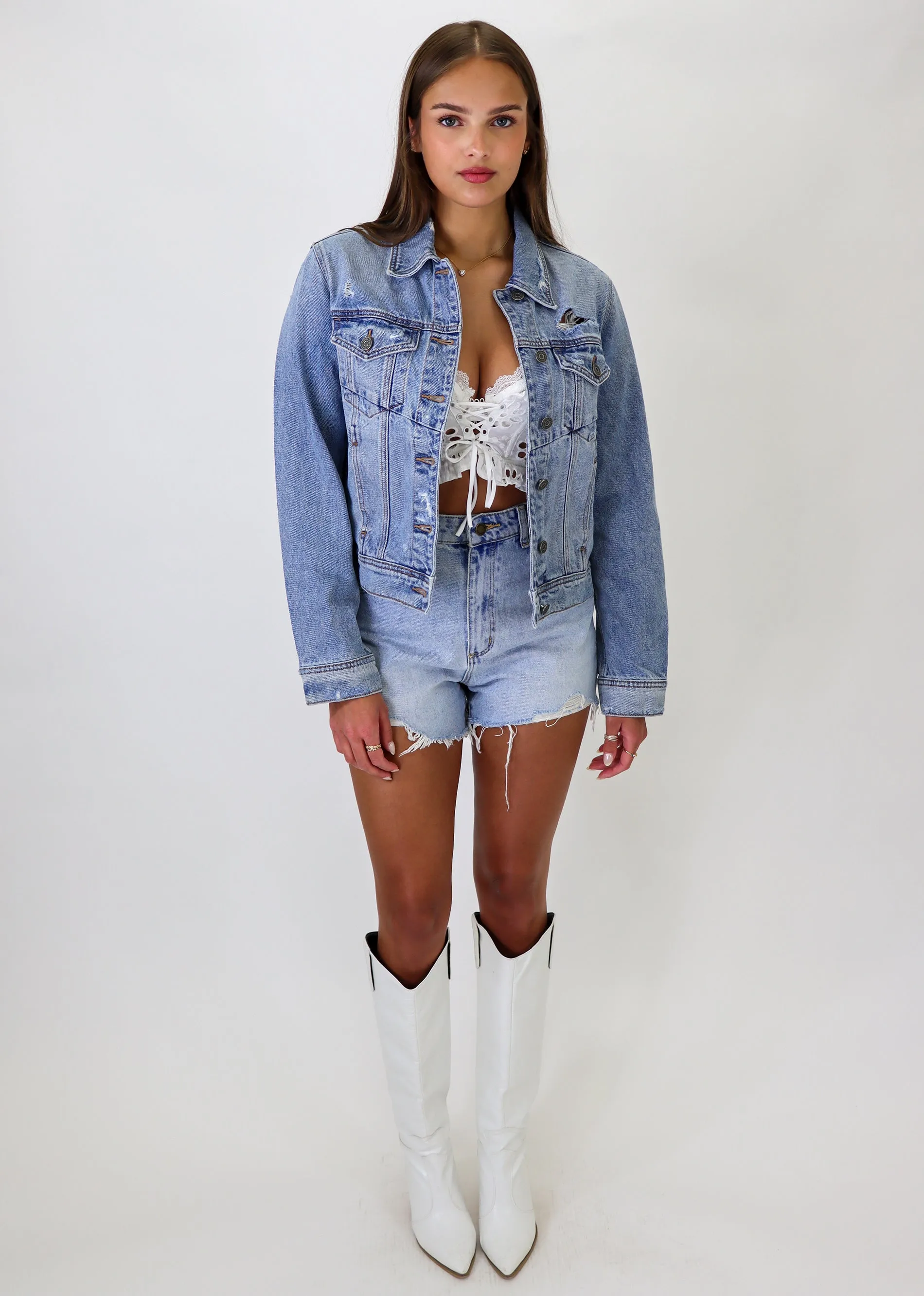 Whatever She Wants Jean Jacket ★ Light Wash